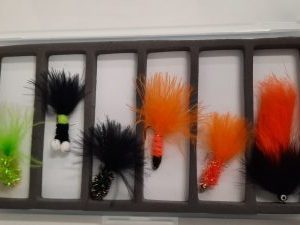 Flugask komplett med 6 flugor