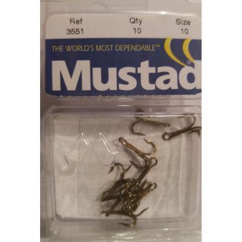 Mustad Bronserad trekrok stl 10