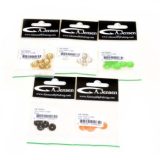 A.Jensen Disc Heads # 10 mm - 1 of each 5 colors