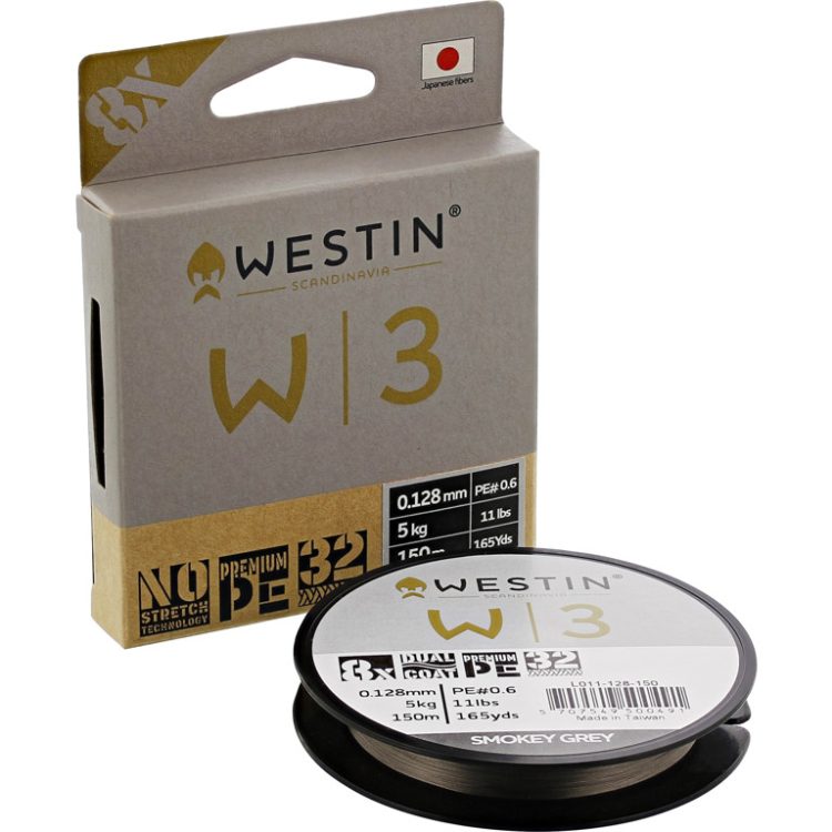 Westin W3 8-Braid 150m -Smoke Grey